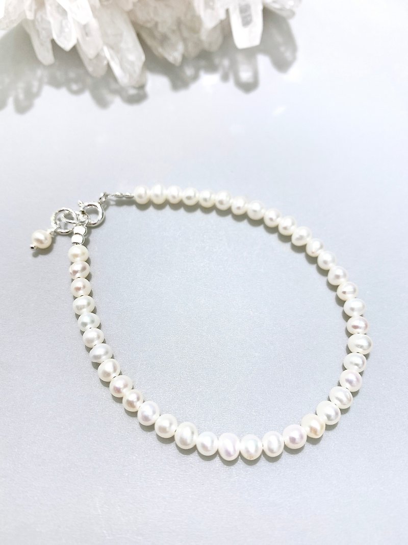 Pearl Bracelets White - Ops Pearl handmade design elegant 925Silver bracelet