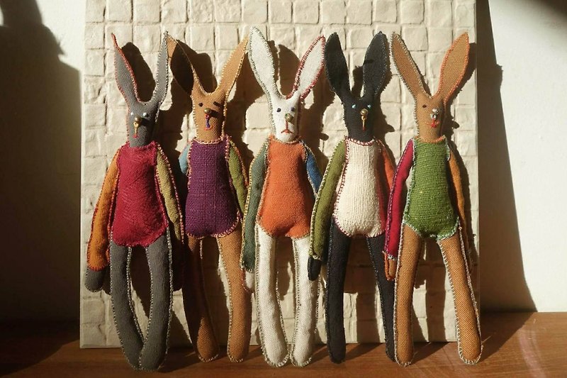 Human rabbit - Stuffed Dolls & Figurines - Cotton & Hemp 
