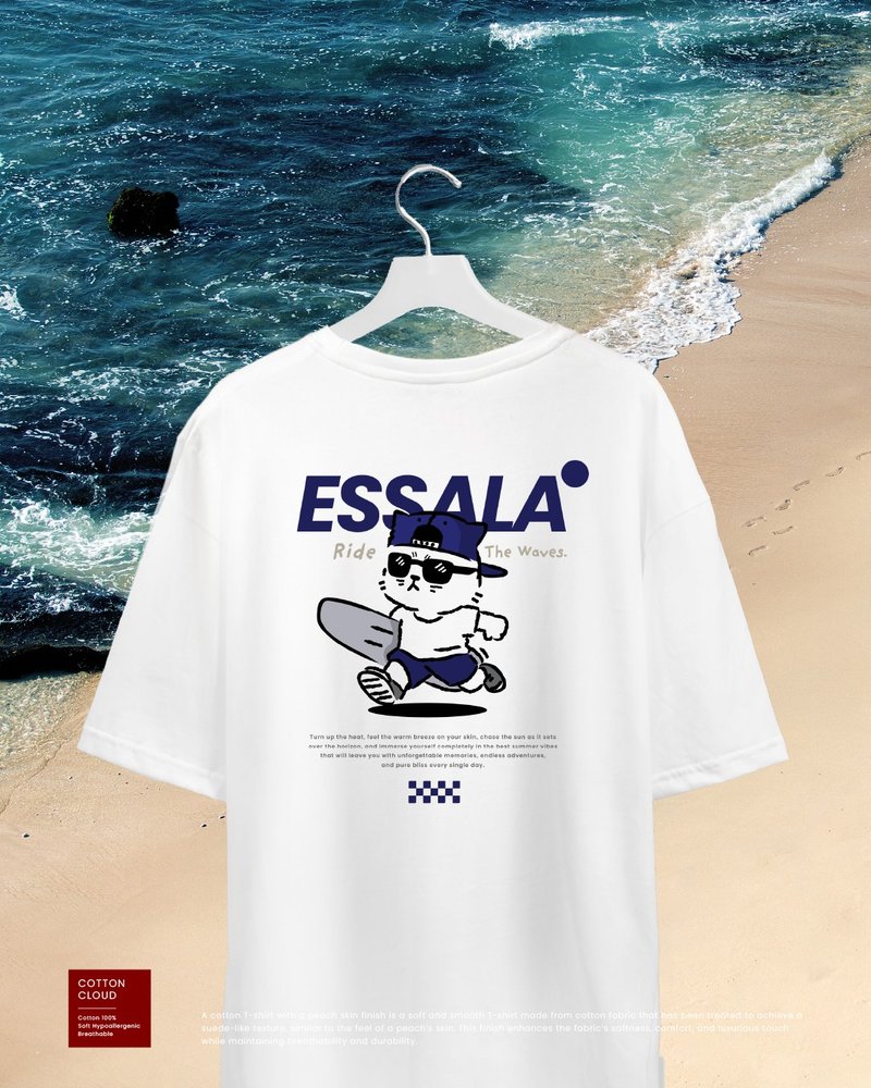 Essala T-Shirt Oversized (M) - 男 T 恤 - 棉．麻 