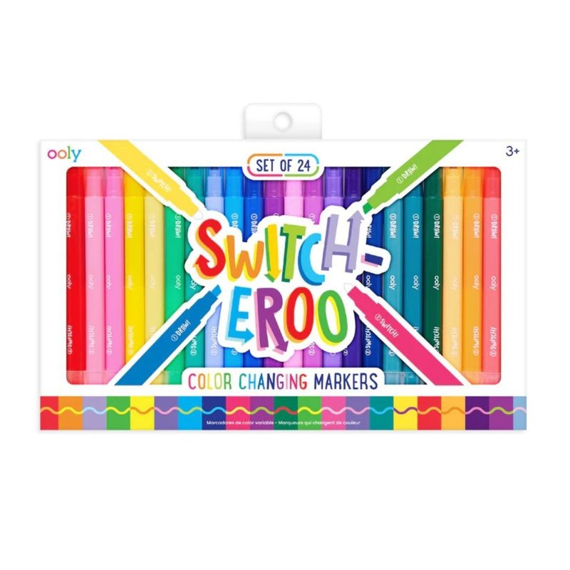 美國OOLY Switch-eroo! 雙頭神奇變色彩色筆(24色) | 玩轉色彩 - 插畫/繪畫/寫字 - 塑膠 