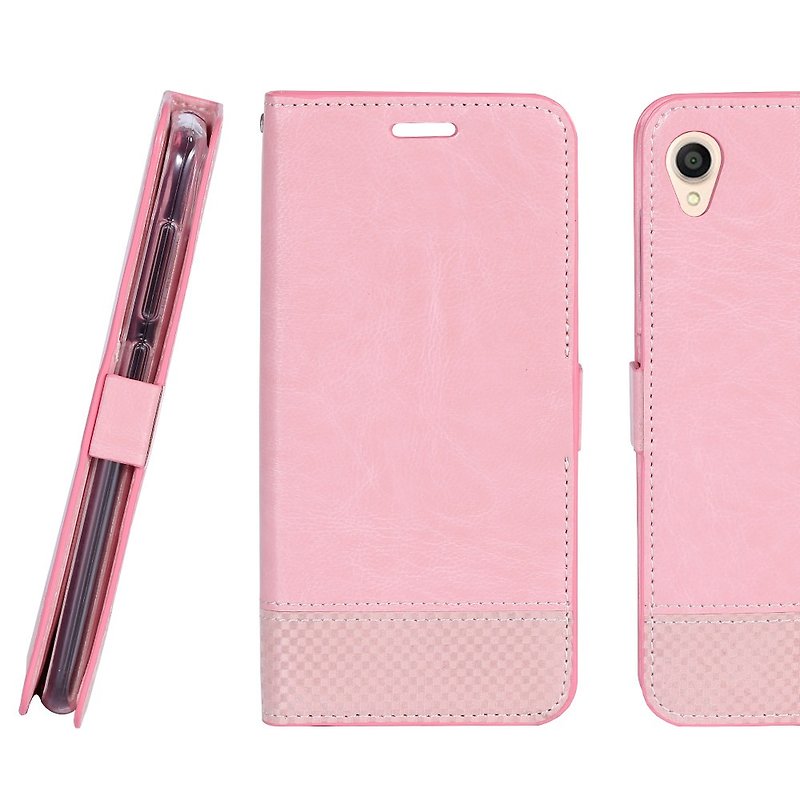 CASE SHOP ZenFone Live L1 Plaid Side Leather Case - Powder (4716779660159) - Computer Accessories - Faux Leather Pink