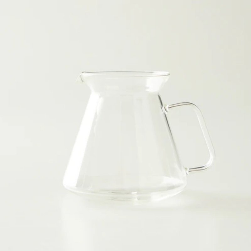 ORIGAMI x HARIO coffee glass bottom pot 710mL/heat-resistant glass/teapot/flower teapot/kettle - เครื่องทำกาแฟ - แก้ว ขาว