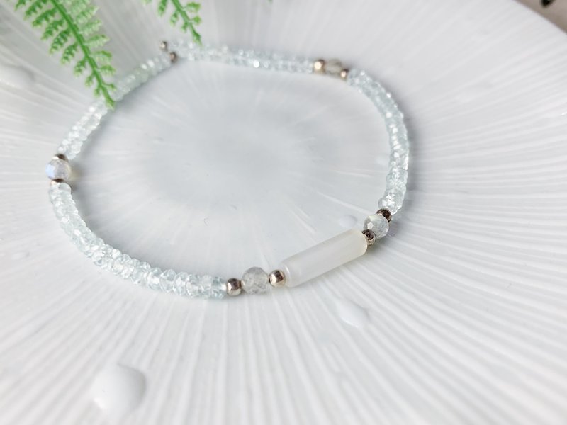 MH pure silver natural stone _ _ Stone Love - Bracelets - Semi-Precious Stones Transparent