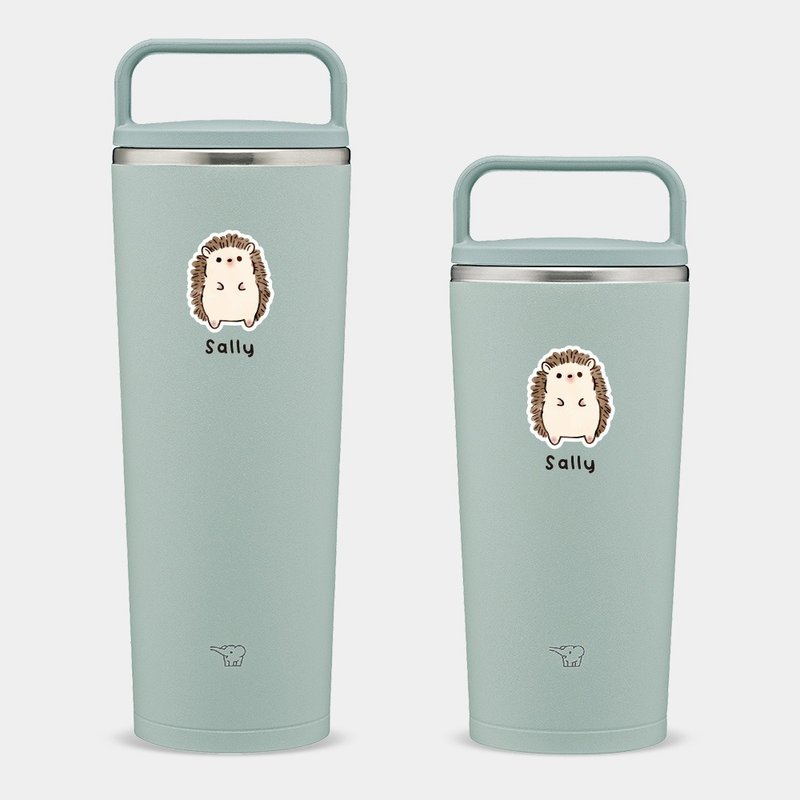 [Customized Gift] English Name Hedgehog Japanese Zojirushi Ring Tumbler PU040 - กระบอกน้ำร้อน - สแตนเลส สีเขียว