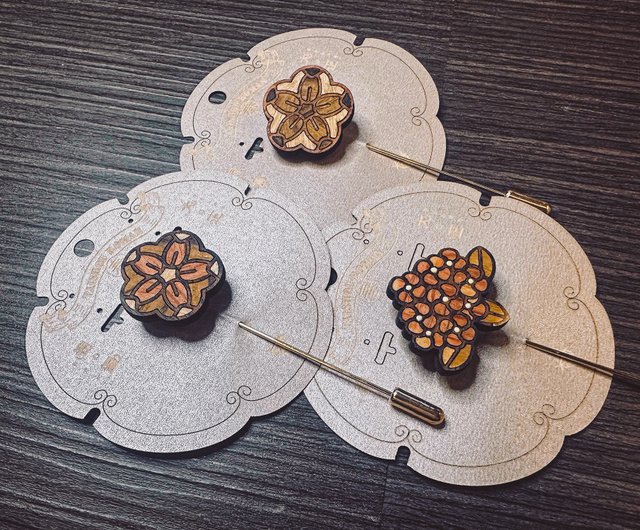 楽天市場】帯留め ブローチ 花 鳥 手作り 丸型 帯留金具付き