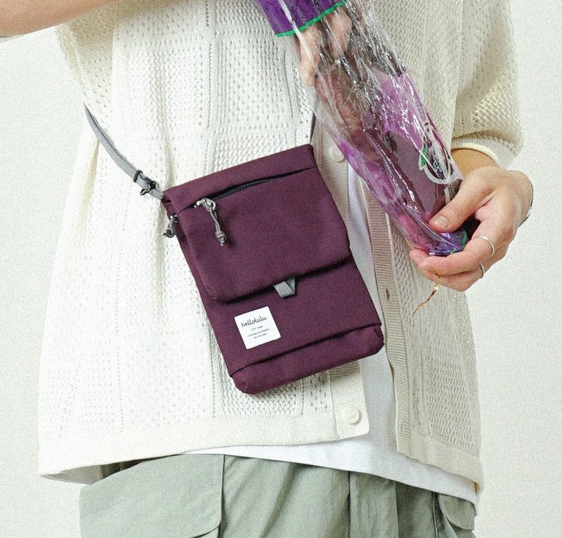 JOSE DAILY FLIP POUCH - DARK PURPLE - กระเป๋าแมสเซนเจอร์ - เส้นใยสังเคราะห์ สีม่วง