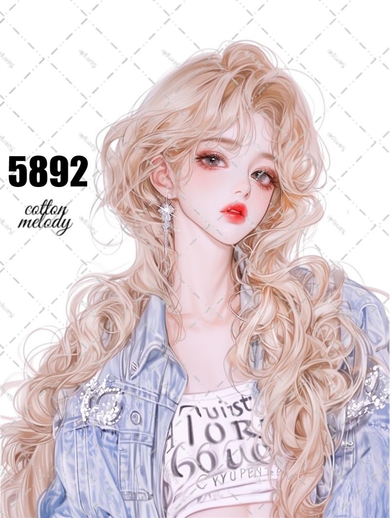 original sticker no.5892 人物ステッカー オリジナルステッカー 人物ステッカー 女の子ステッカー オリジナル人物ステッカー - 貼紙 - 紙 