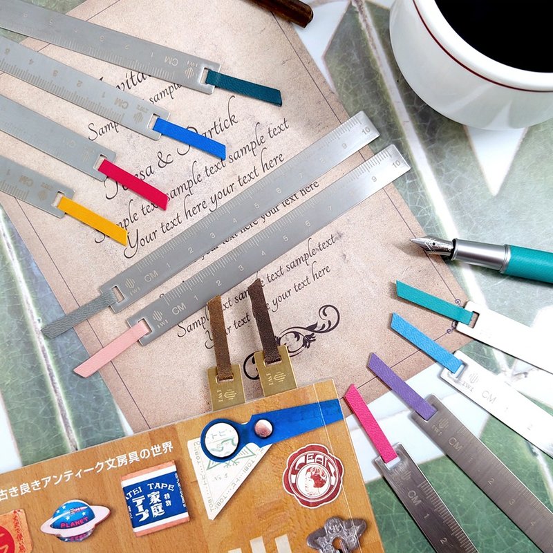 【商務推薦】IWI Ruler&Bookmark 迷你皮繩書籤尺 #畫線小幫手 - 書籤 - 其他金屬 