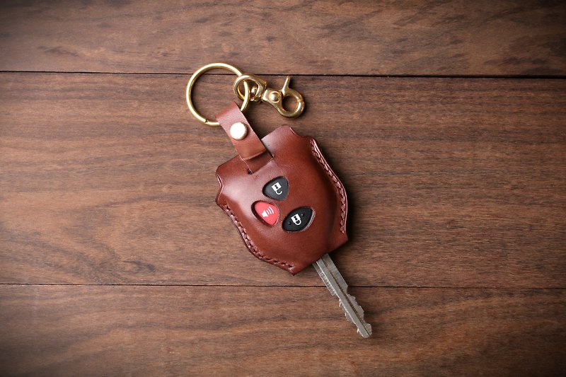 [NS handmade leather] handmade key leather TOYOTA Toyota ALTIS dedicated key protective jacket key - Keychains - Genuine Leather 