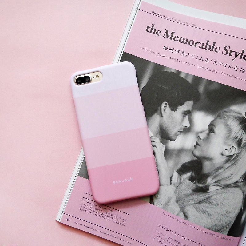 Strawberry pink gradient mobile phone case - Phone Cases - Other Materials Pink