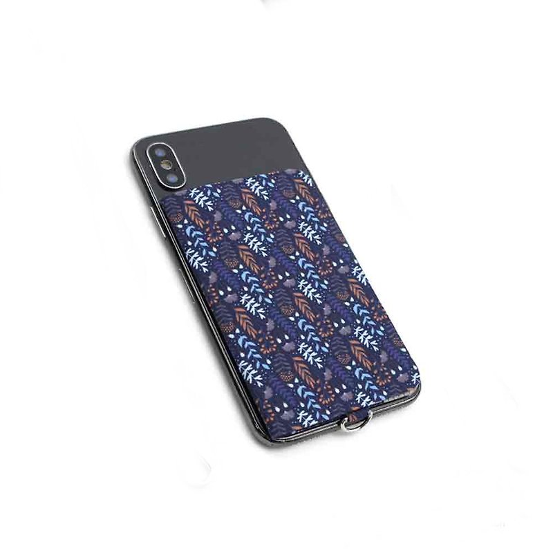 【ekax】手機背貼卡片夾(稻穗時光) - 證件套/識別證套 - 其他人造纖維 