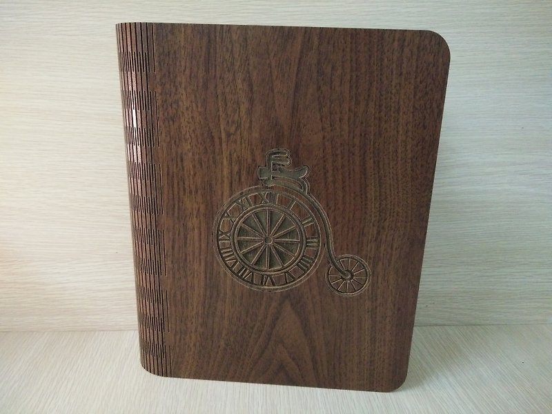 [Teacher’s Day Gift]─Body-Shaped Notebook─Retro Bicycle Notebook Photo Album - Notebooks & Journals - Wood 
