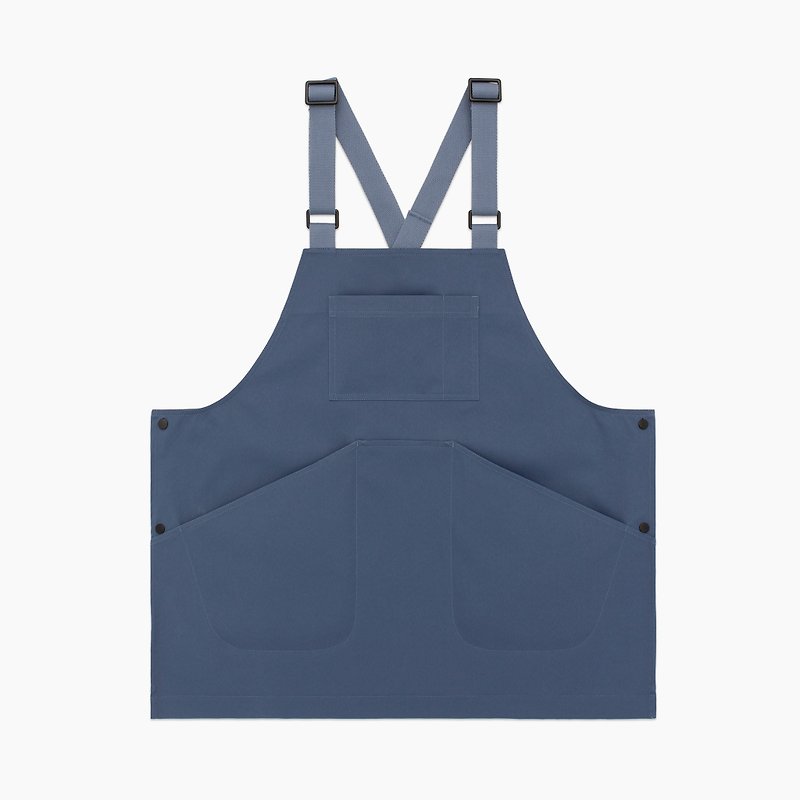 BRWK cyan blue staff work vest apron by rin - Aprons - Polyester Blue