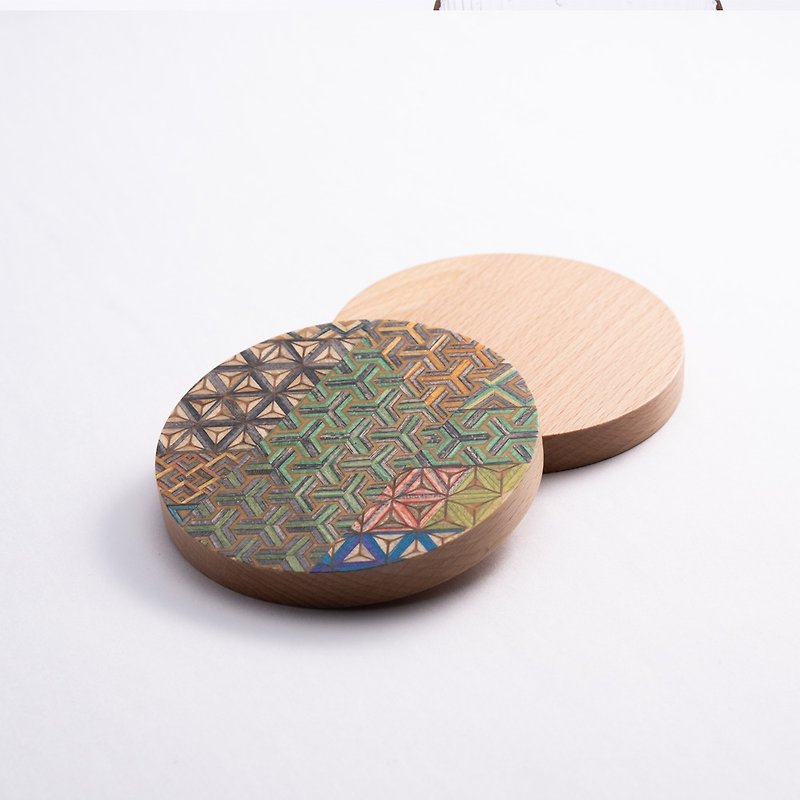 Send wooden coaster R1704001 - Coasters - Wood Multicolor