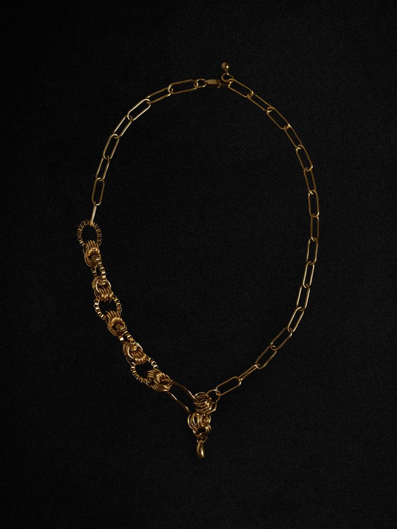 YARD YARN — Emery Necklace - 項鍊 - 不鏽鋼 金色