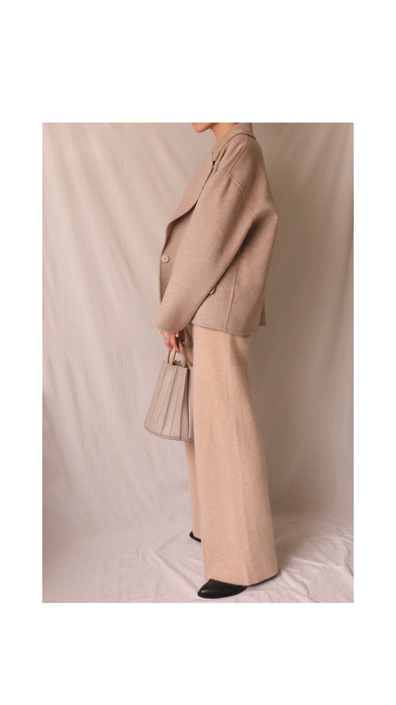Avoine Coat hand-stitched wool short coat multicolor custom-made - เสื้อแจ็คเก็ต - ขนแกะ 