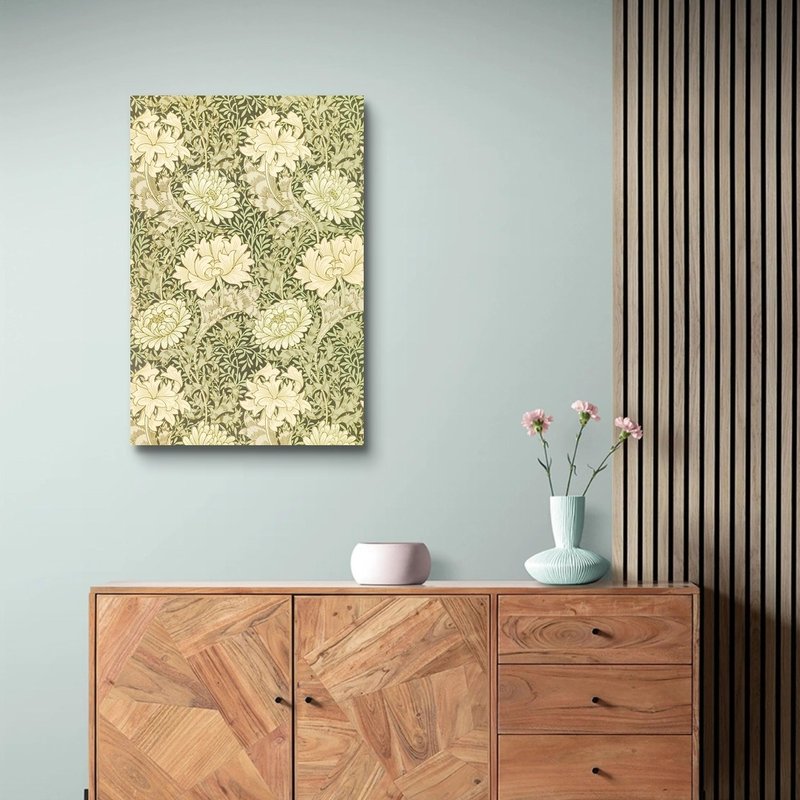 William Morris chrysanthemum art giclee frameless painting - โปสเตอร์ - เส้นใยสังเคราะห์ 