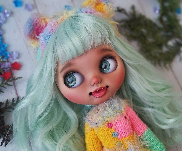 Details about   Blythe Articular doll Pink purple hair rabbit tooth from Factory Joint Body 12" 