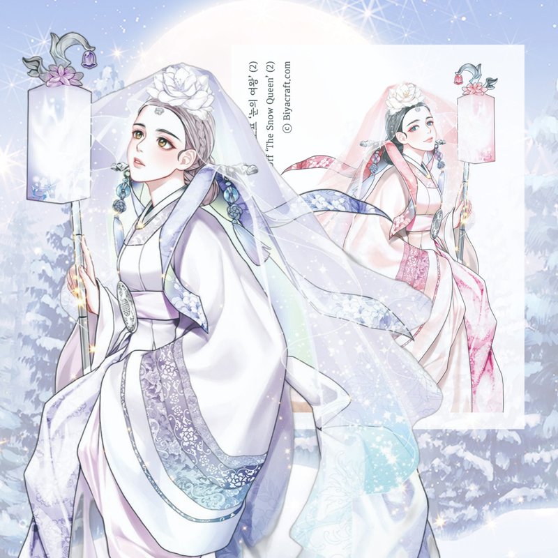 Spin off, Character, The Snow Queen - 貼紙 - 紙 藍色