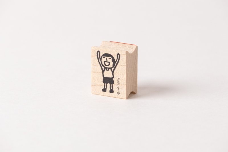 Banzai Mamoru-kun*20mmx26mm*Rubber stamp*R798 - ตราปั๊ม/สแตมป์/หมึก - ไม้ 