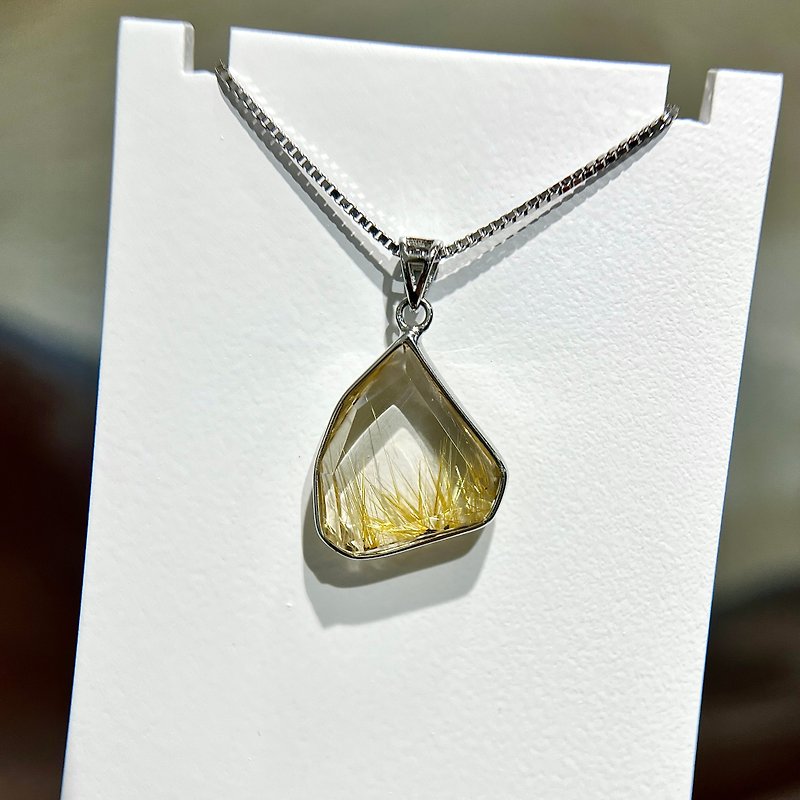 Golden Wheat Blonde Crystal Necklace - Necklaces - Crystal Yellow