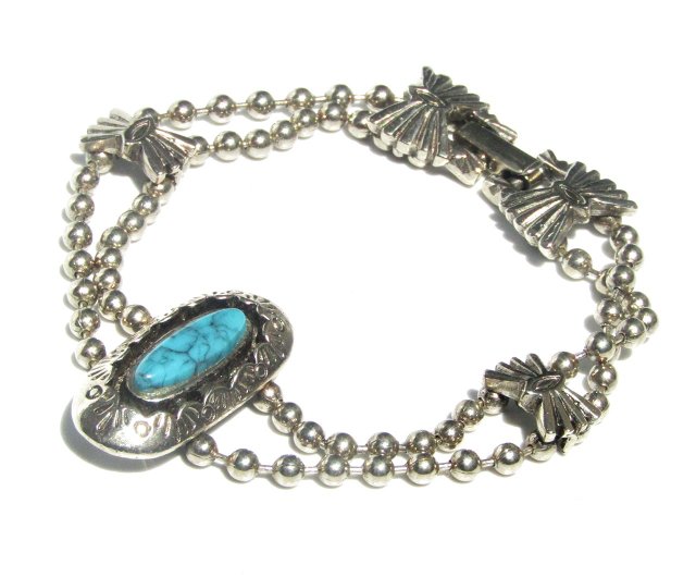 Goldette NY vintage silver tone design bracelet - ショップ
