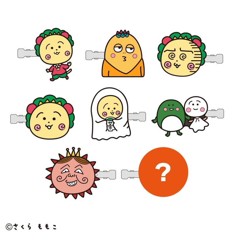 可吉可吉 前髮夾 第1彈 - 髮圈/髮夾 - 其他金屬 黃色