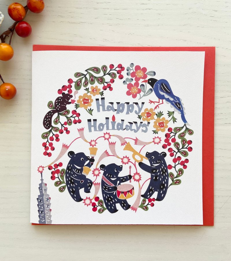 Paper Cutting Art Christmas Card - การ์ด/โปสการ์ด - กระดาษ หลากหลายสี