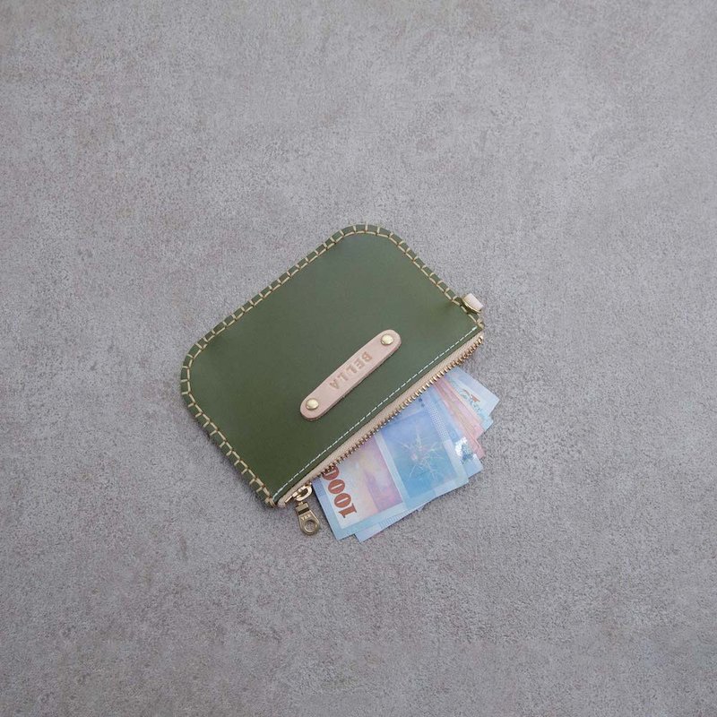 【手作組合】 拉鍊零錢包+造型鑰匙圈 台中審計店 - 皮革 - 真皮 