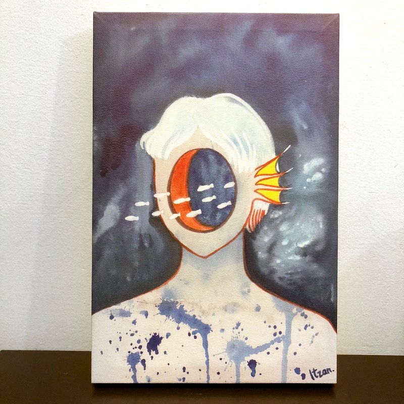 魚王//無框畫 - 海報/掛畫/掛布 - 棉．麻 藍色