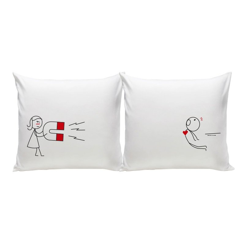 MAGNET 29x29 SET/2 PILLOW CASE by Human Touch+Pillows - Pillows & Cushions - Cotton & Hemp White