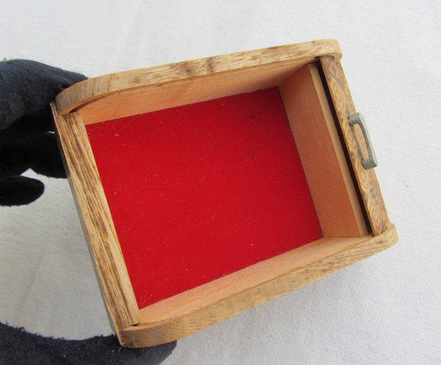 エプコ Eppco チーク材 蛇腹扉 ウッドボックスUSビンテージ アメリカEPPCO社のチーク無垢材を使用したヴィンテージ小物入れ