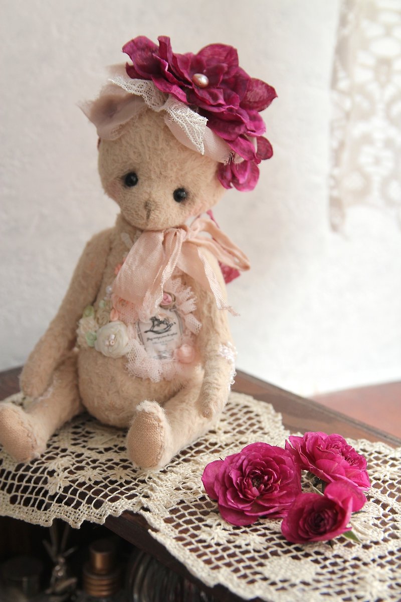 泰迪熊 泰迪熊頭飾 小娃飾物 娃娃頭飾 Blythe Blythe頭飾 手作熊頭飾 公仔頭飾 娃娃小飾物 - 玩偶/公仔 - 植物．花 