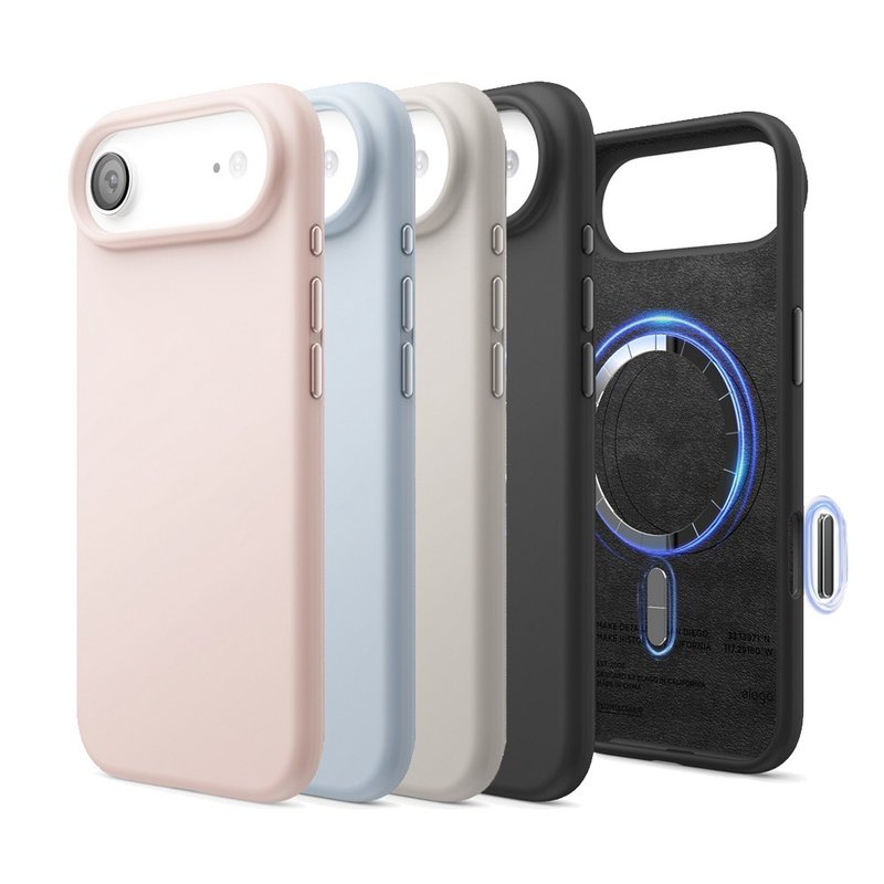 elago iPhone 17 Air 磁吸防摔矽膠手機殼 相機鍵按鈕 - 手機殼/手機套 - 其他材質 