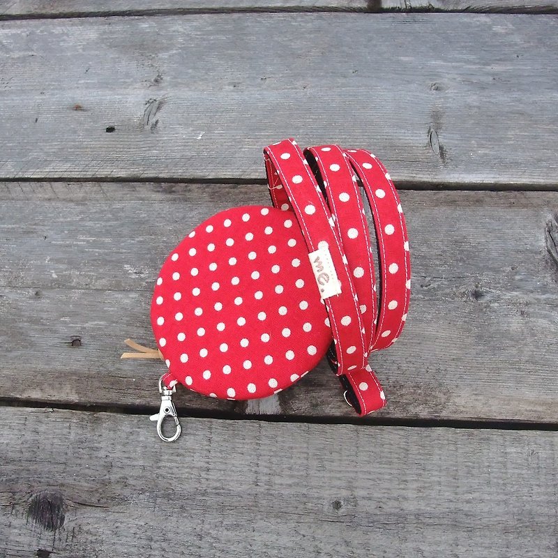 Me. Cute girl. Leash + carry-on bag - red - ปลอกคอ - ผ้าฝ้าย/ผ้าลินิน สีแดง