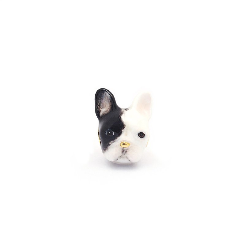 French Bulldog Dog Charm - 手鍊/手環 - 銅/黃銅 黑色