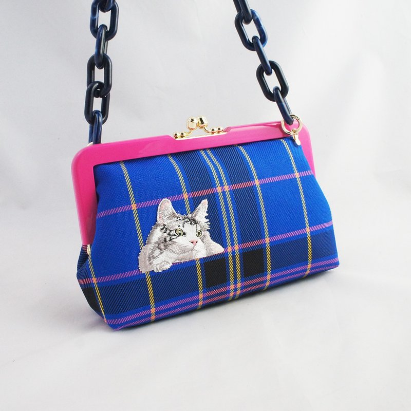 【Meow】College Cat - Handbags & Totes - Cotton & Hemp Blue