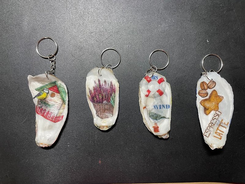 oyster shell key ring - Keychains - Other Materials 
