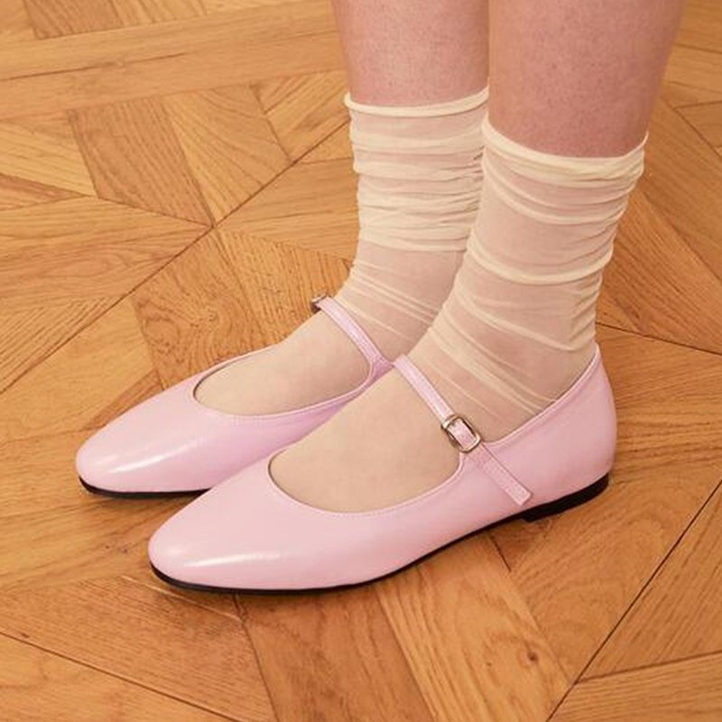 PRE-ORDER SPUR Girlish sensibility Flat SS8019 Blossom - Women's Leather Shoes - Other Materials 