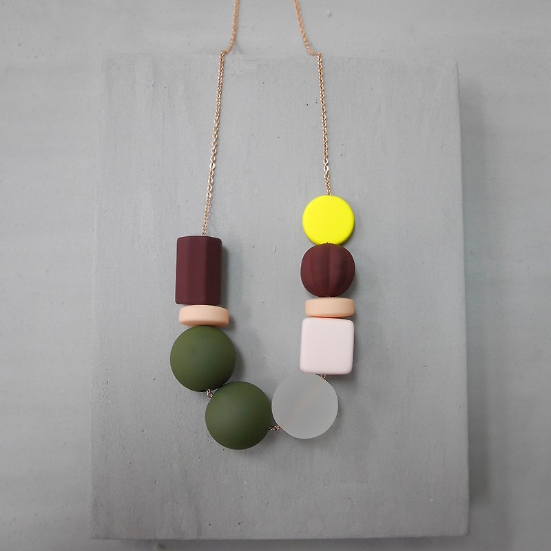 Marshmallow Necklace - PING PONG 009 - Necklaces - Plastic Multicolor