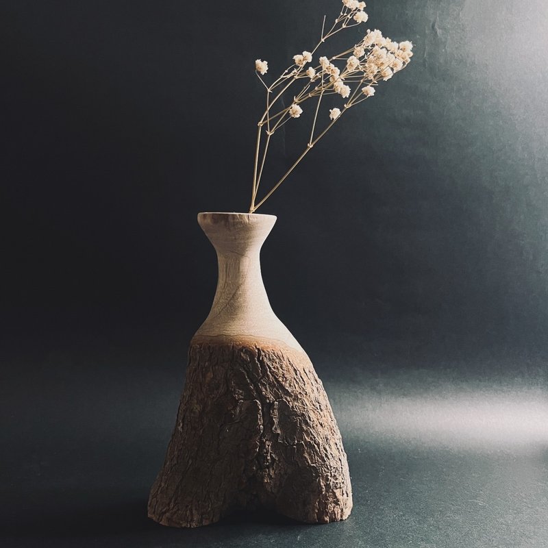 我瘦了(花瓶) - 擺飾/家飾品 - 木頭 咖啡色