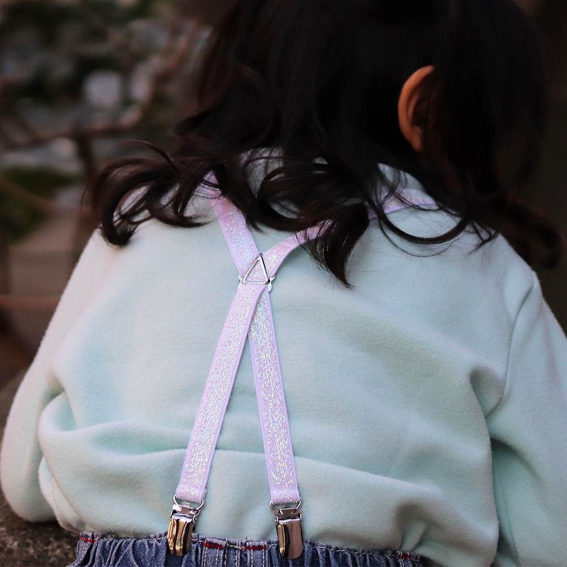Kids suspenders X-type glitter 15mm width 80cm-120cm height Made in Japan NOMURA - อื่นๆ - ยาง สึชมพู