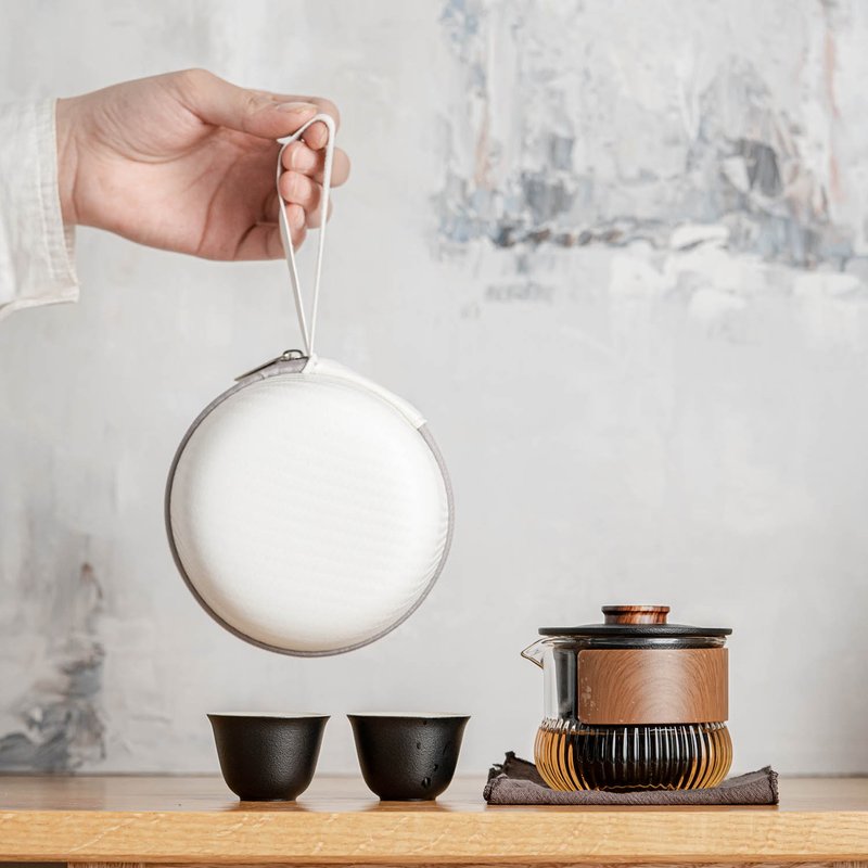 ZESEE | 雙享旅行茶具 - 茶壺/茶杯/茶具 - 陶 黑色