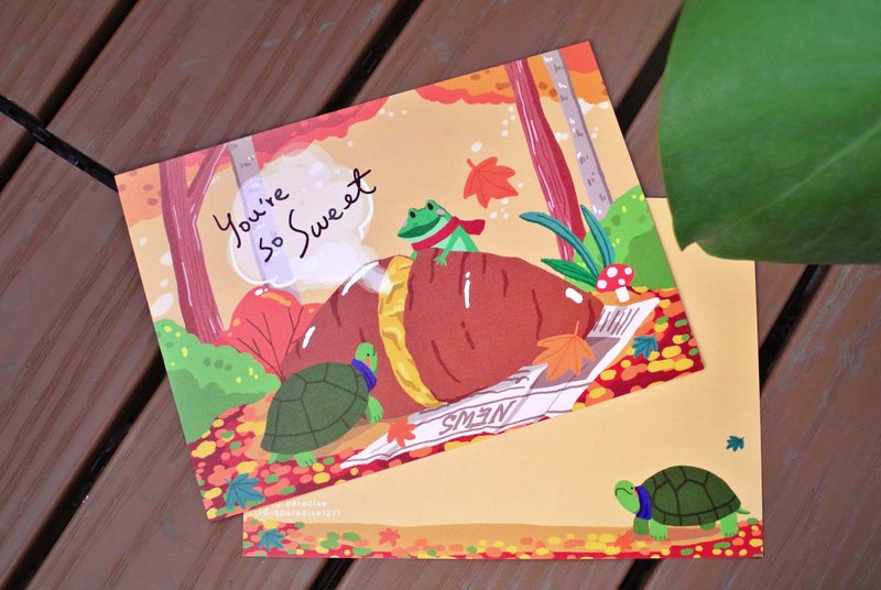 Postcard | Guagua eat sweet potato - Cards & Postcards - Paper Orange