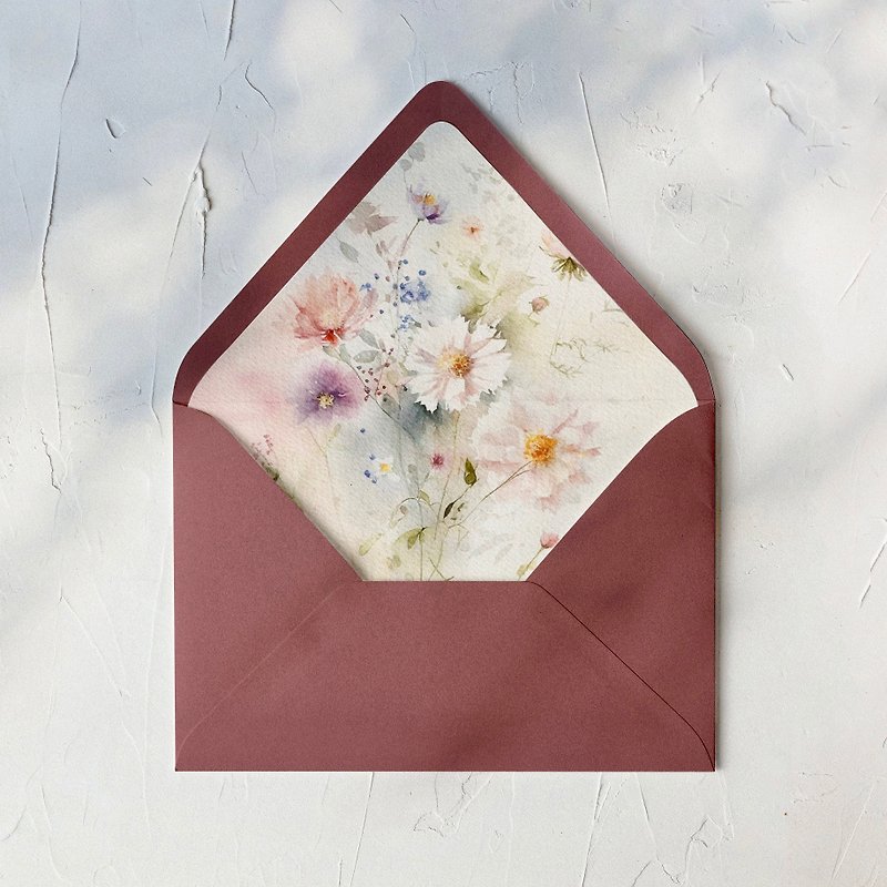 [Backed Paper Envelopes] Throbbing Series No.1 Wedding Invitation Envelopes Three Types/10 Pack - Envelopes & Letter Paper - Paper Pink