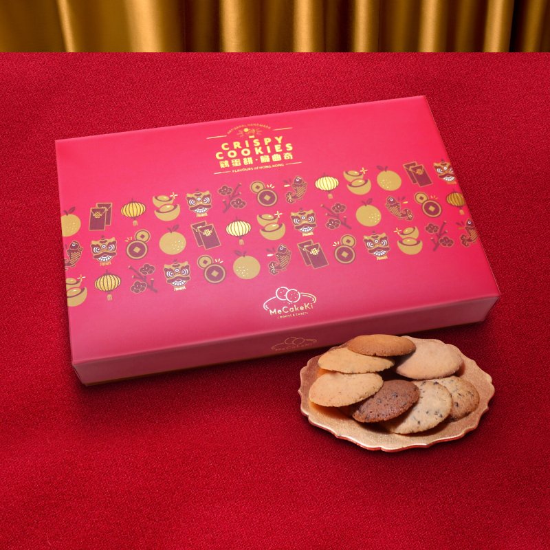 [New Year's Limited Gift Box 4-piece 10% off] Classic Flavor Series - Egg Pancakes and Cookies New Year's Gift Box - Handmade Cookies - Other Materials Green