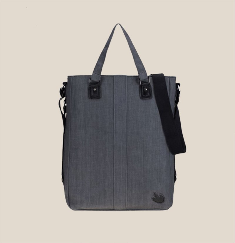 denim bag with handle and shoulder strap Suitable for documents - Briefcases & Doctor Bags - Other Materials Gray