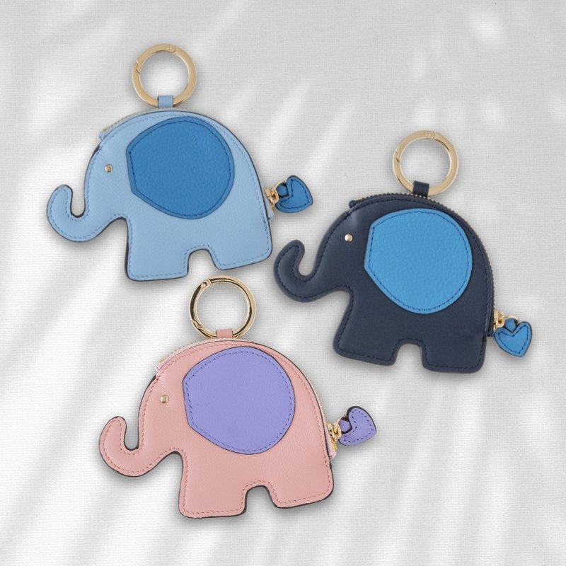 PA-Dumbo baby elephant leather coin purse-multiple colors to choose from - กระเป๋าใส่เหรียญ - หนังแท้ หลากหลายสี