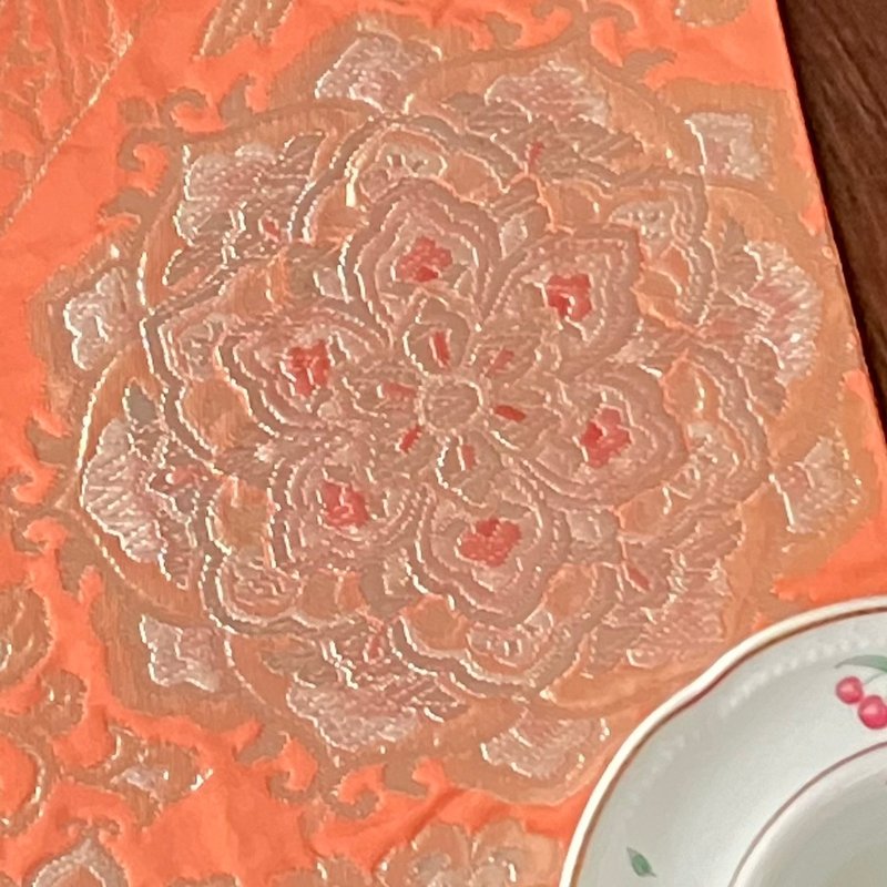 着物の帯のプレイスマット PM010 - 餐桌布/桌巾/餐墊 - 絲．絹 粉紅色