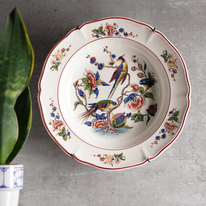1950德國Villeroy & Boch 天堂鳥/鳳凰系列展示掛盤 - 壁貼/牆壁裝飾 - 陶 多色